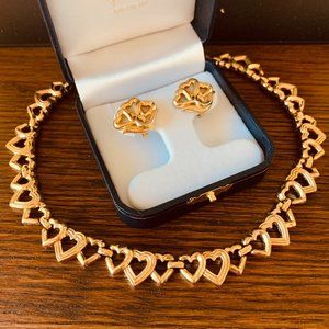RETRO VALENTINE TRIFARI necklace and earring set